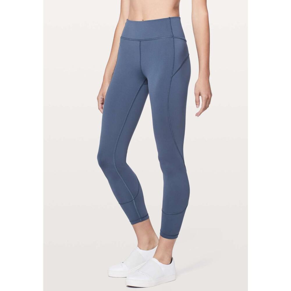 Lululemon In Movement Tight 7/8 Everlux 25" W5ANXS Size 8 Thunder Blue